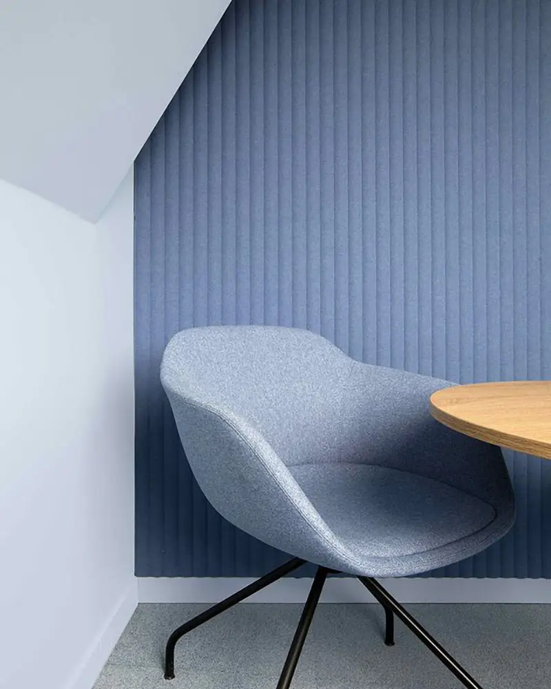 ECOrangeU acoustical wall by Slalom