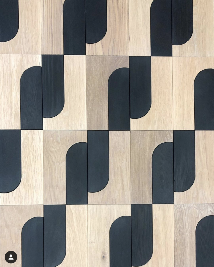 Enigma Wood Tiles by Jamie Beckwith -Pattern: Swoop